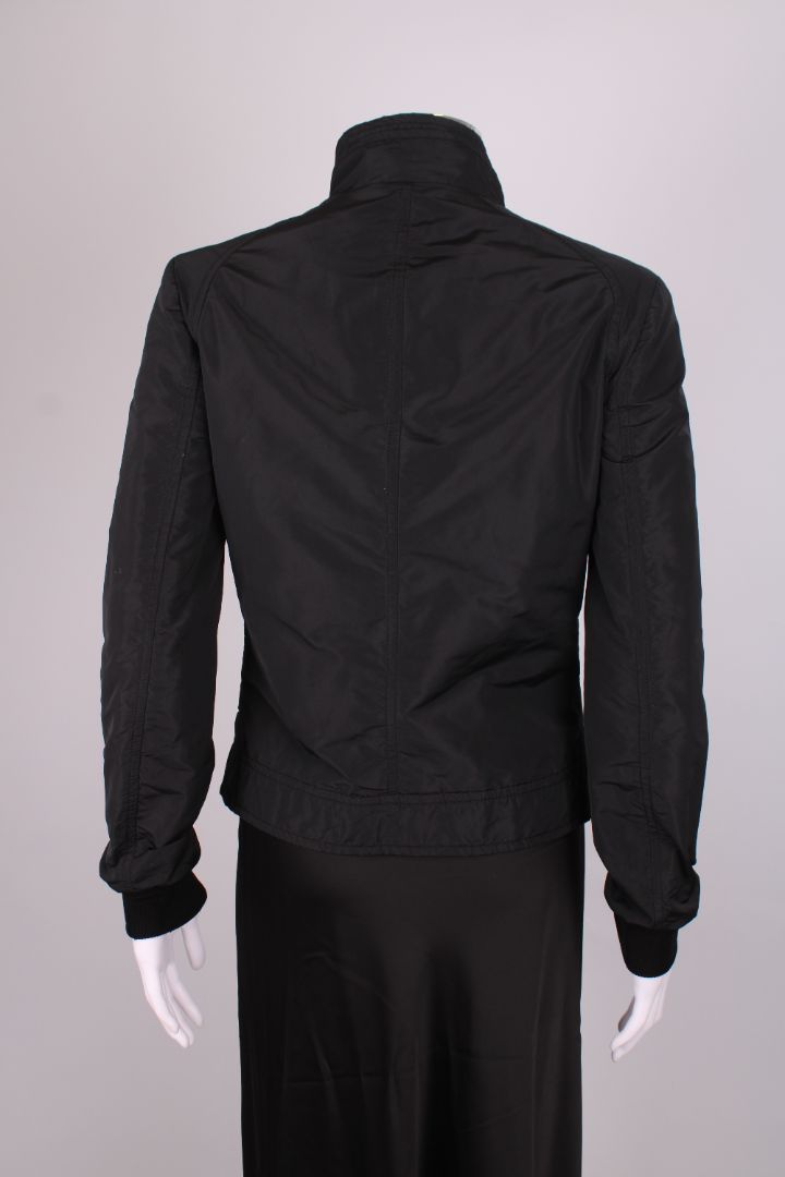 Dolce & Gabbana Leopard Print Lined Bomber Jacket Black S