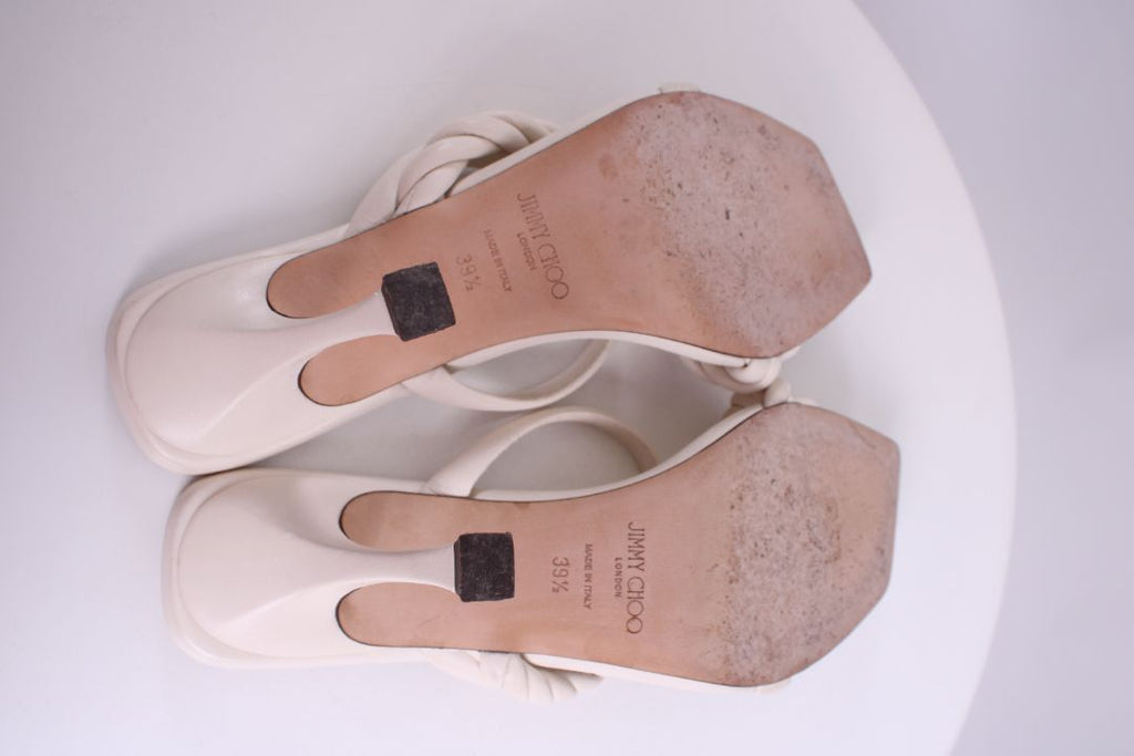 Jimmy Choo Diosa Twist Heels White 39.5