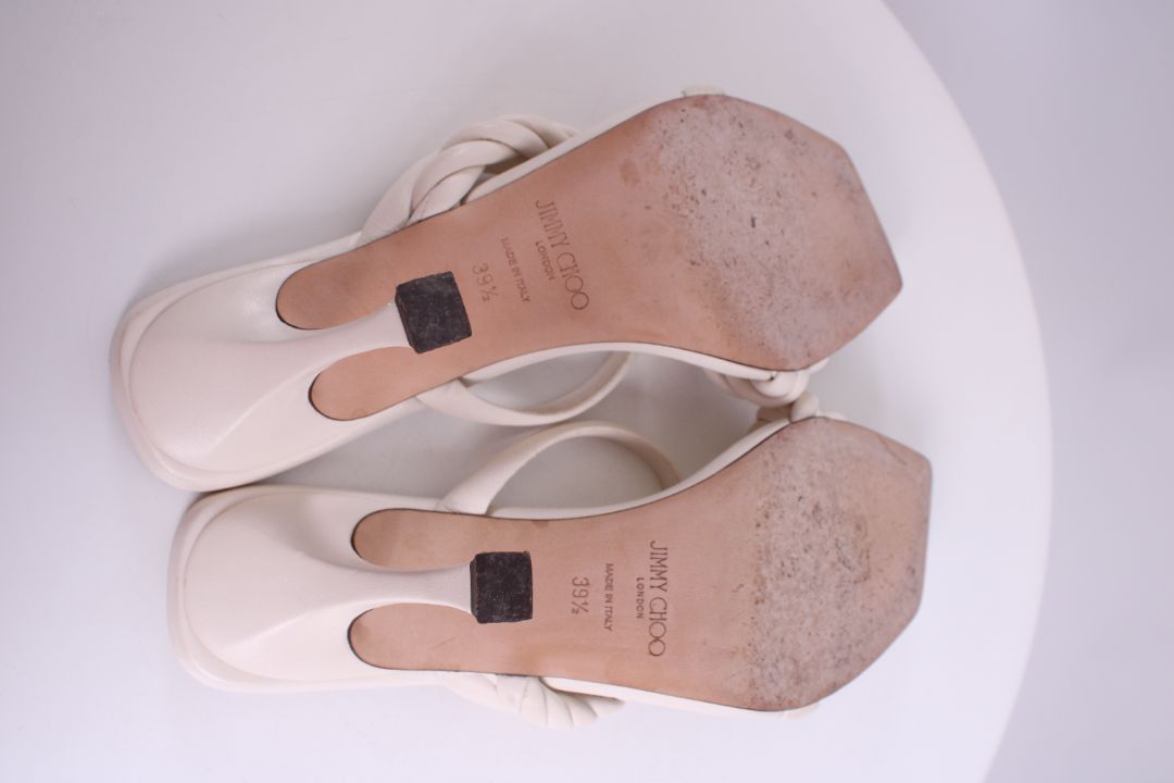 Jimmy Choo Diosa Twist Heels White 39.5