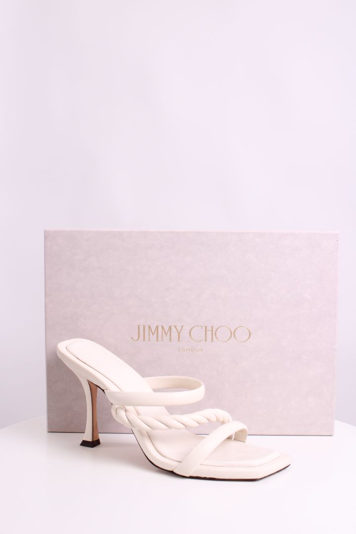 Jimmy Choo Diosa Twist Heels White 39.5