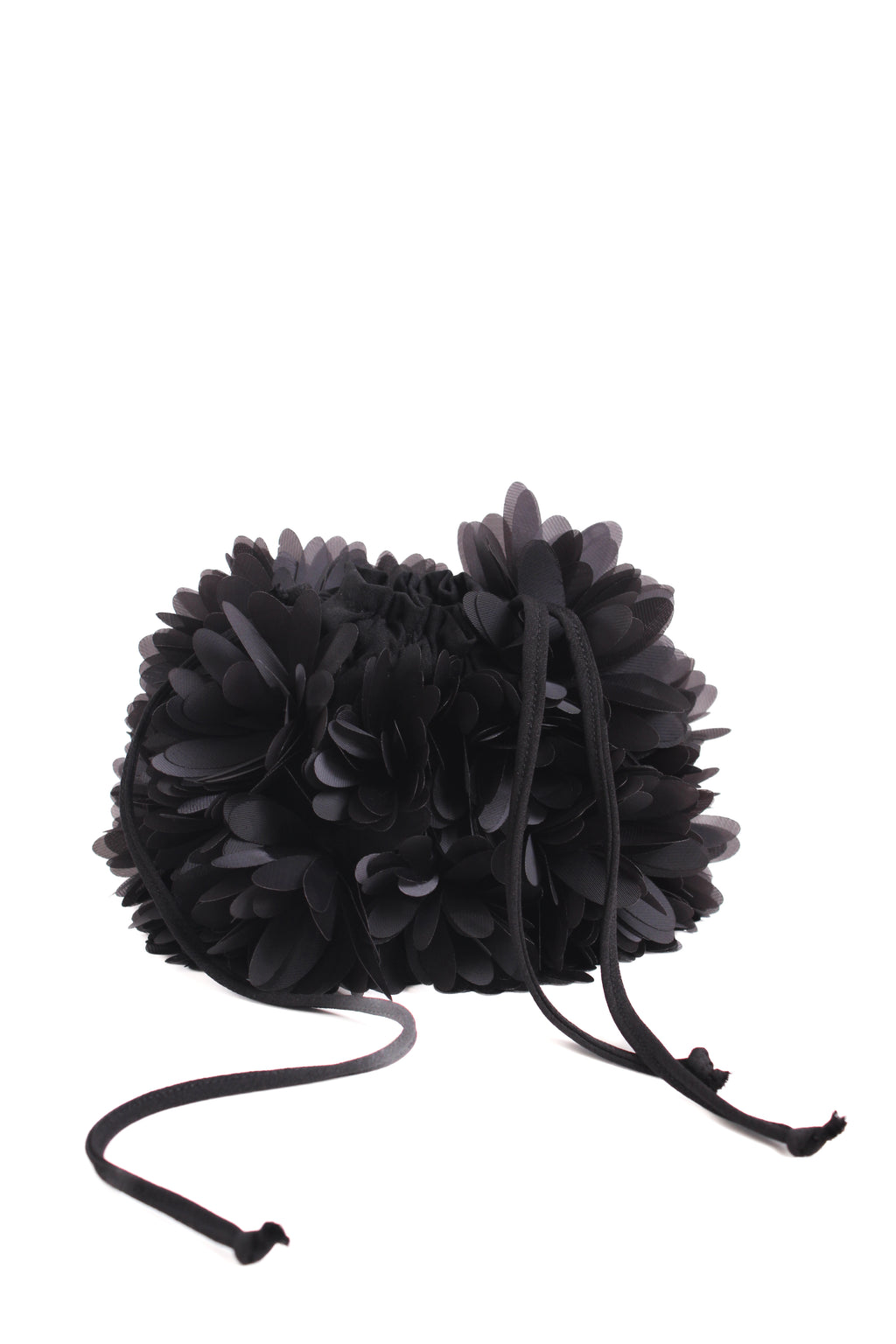 Selezza London Petal Pom Pom Pouch Bag Black