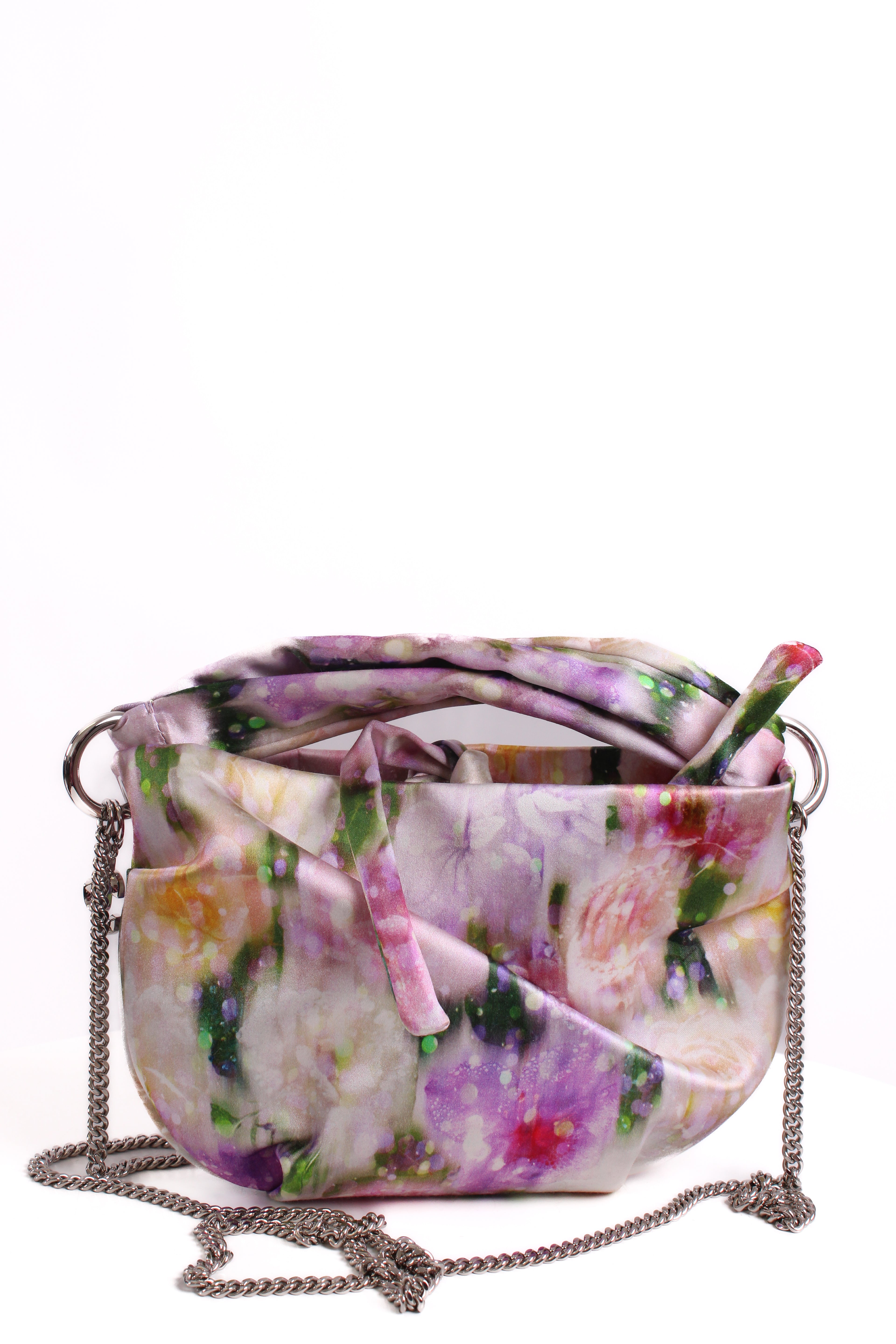 Jimmy Choo Floral Bonny Shoulder Bag Cream/ Lilac