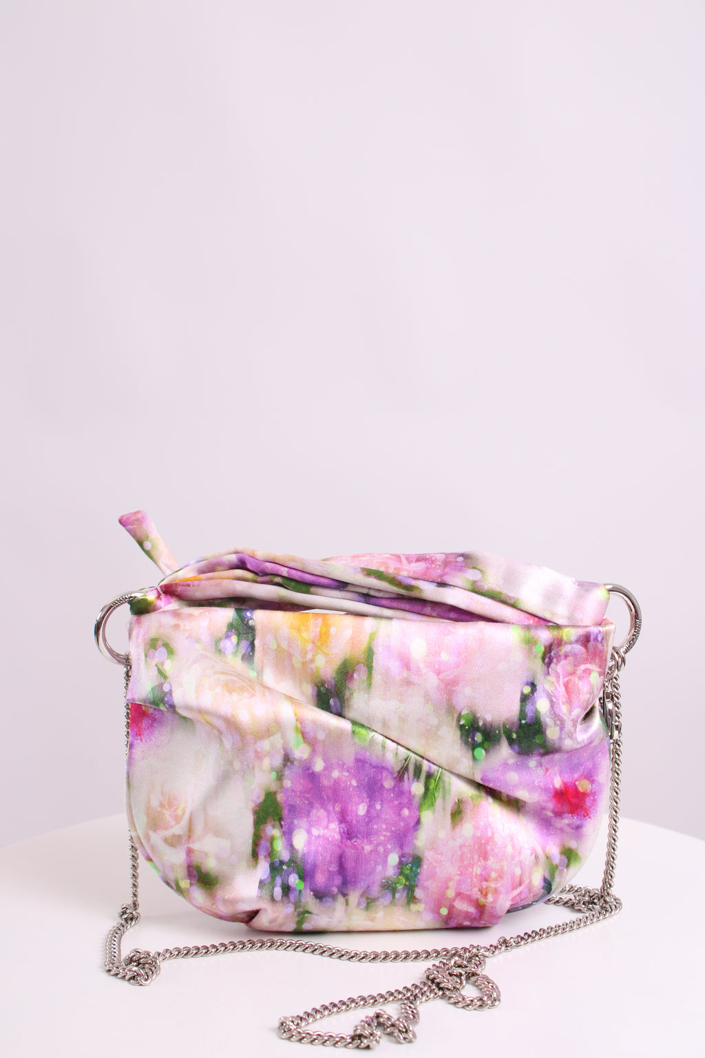 Jimmy Choo Floral Bonny Shoulder Bag Cream/ Lilac