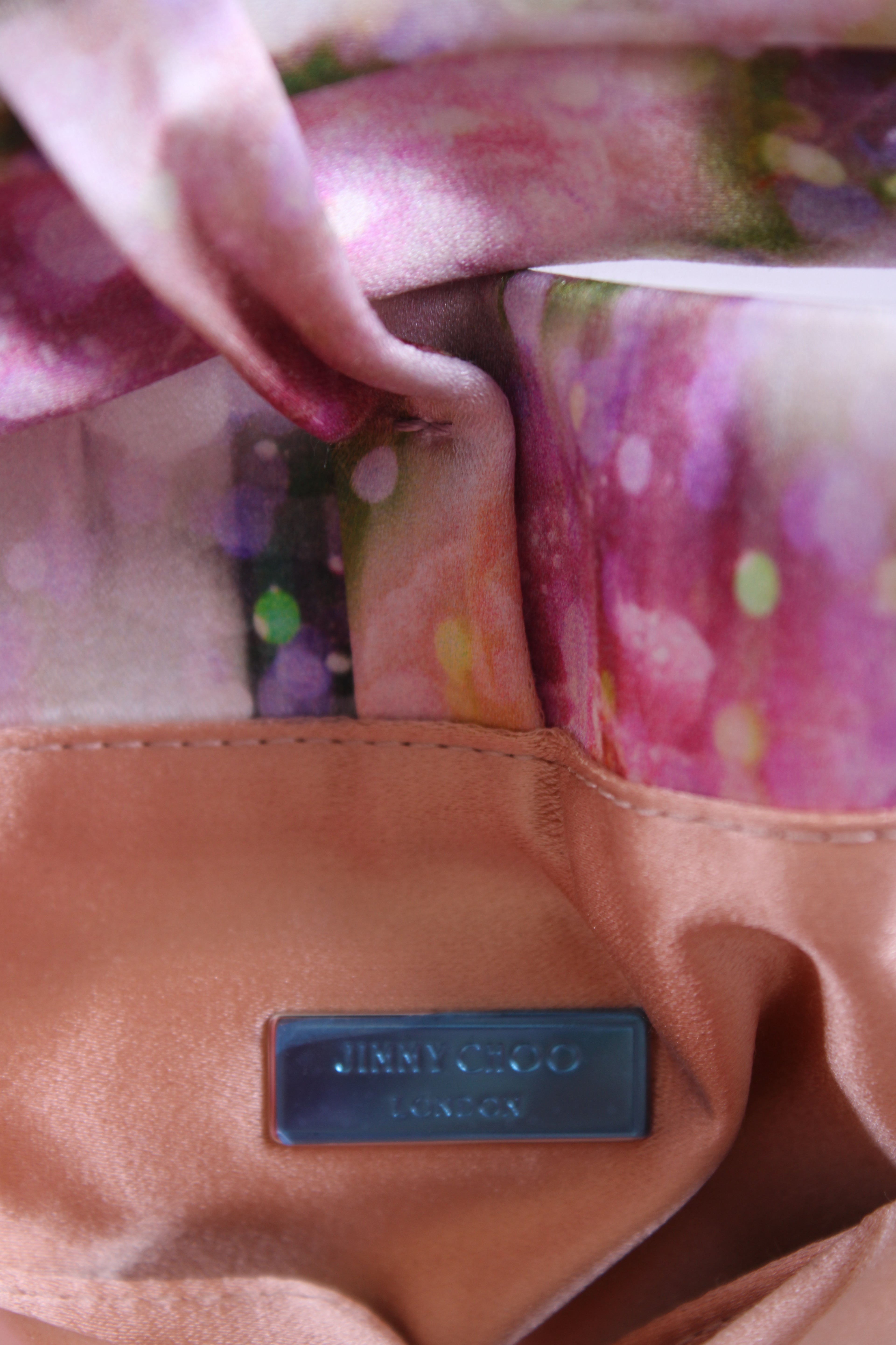 Jimmy Choo Floral Bonny Shoulder Bag Cream/ Lilac