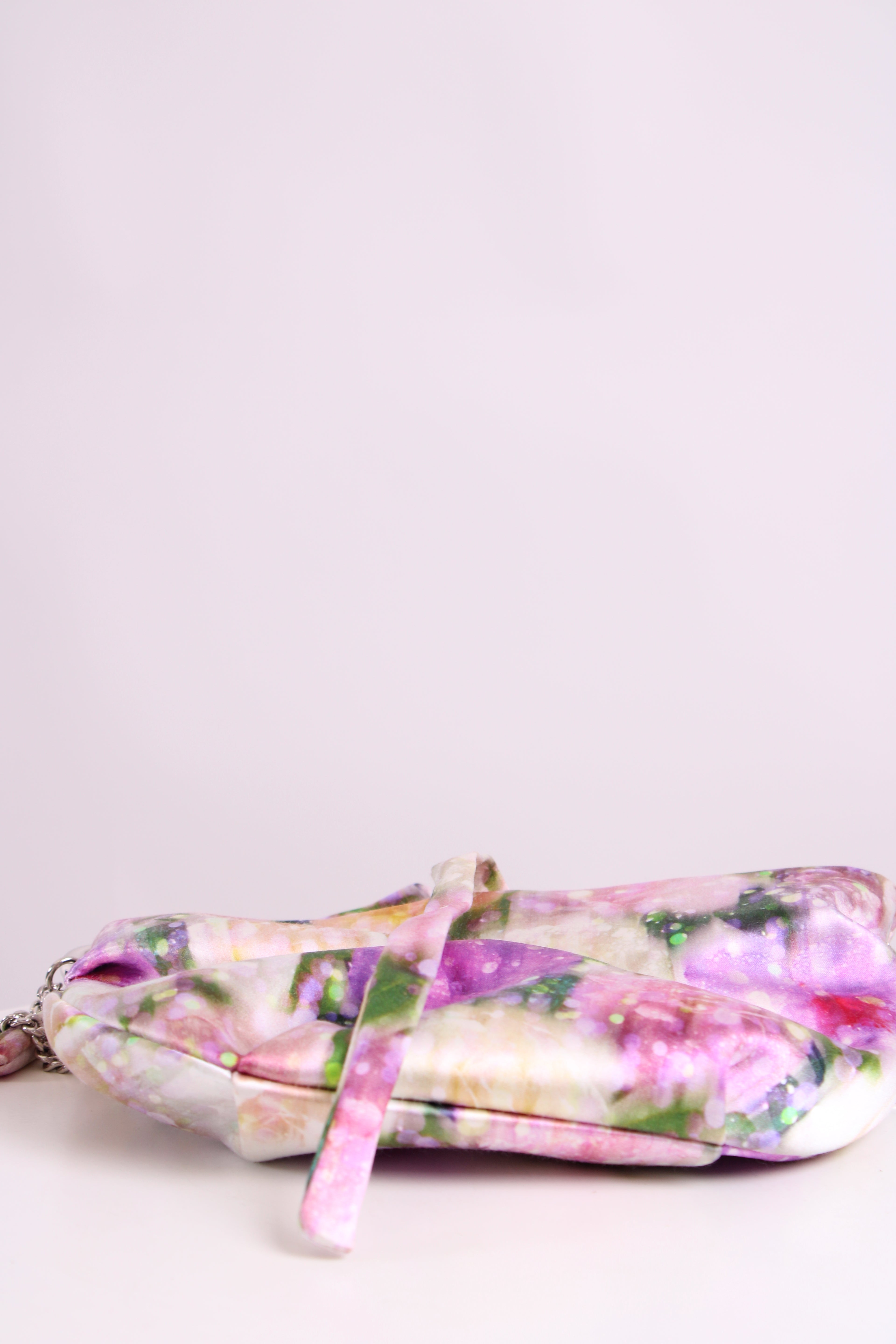 Jimmy Choo Floral Bonny Shoulder Bag Cream/ Lilac