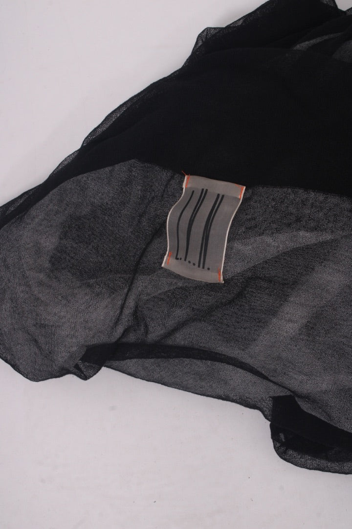 L.V.N Draped Double Layer Top Black & White 14