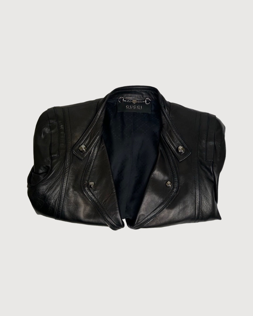 Black Gucci Leather Jacket, 8