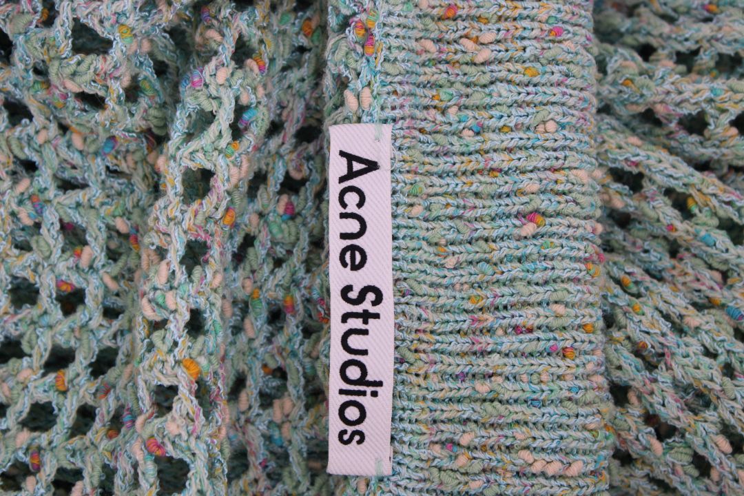 Acne Studios Open Knit Collared Jumper Mint L