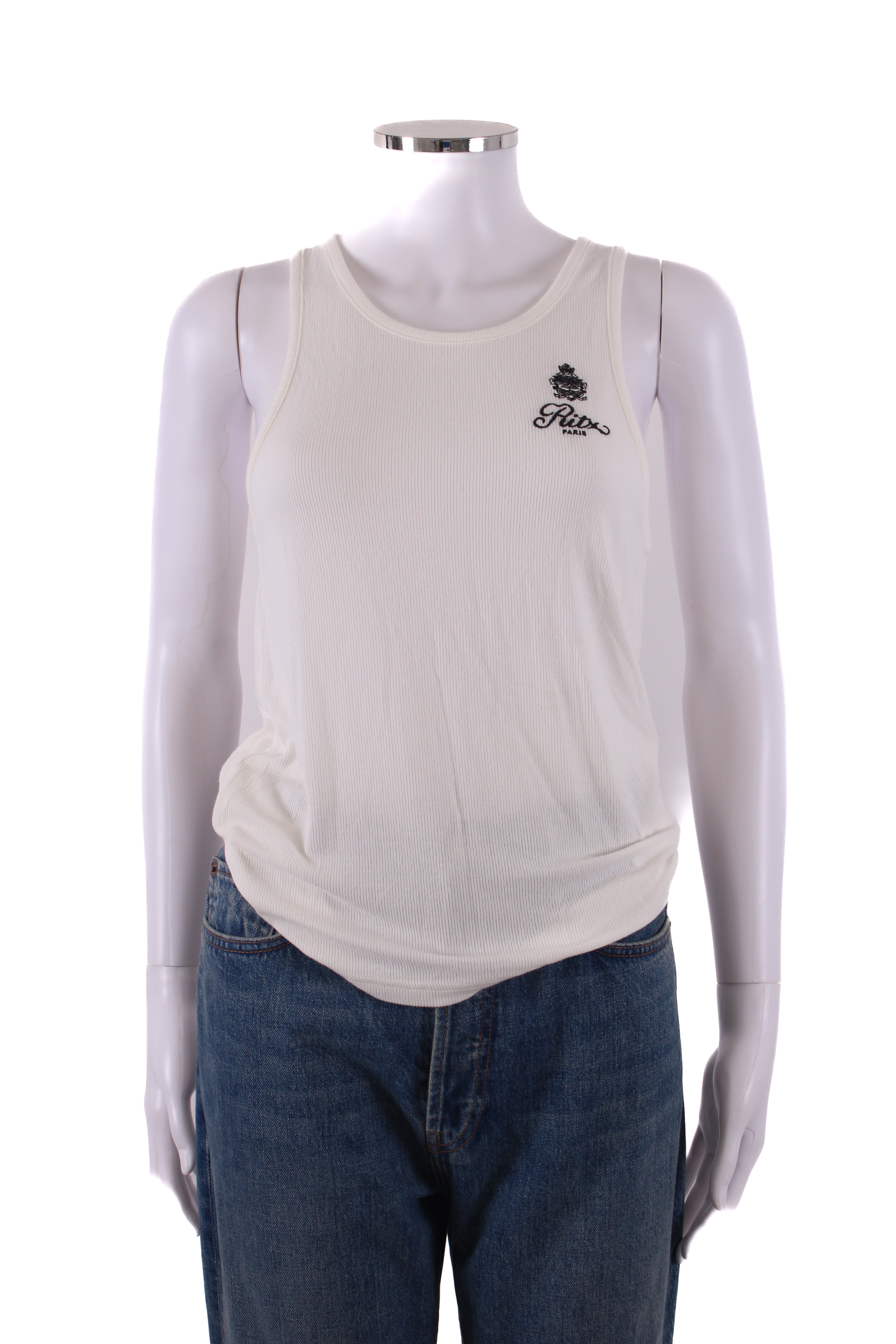 The Ritz X Frame Embroidered Logo Vest White M