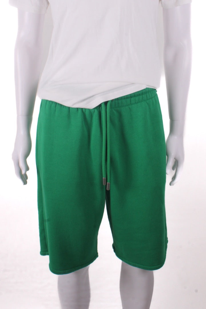 Off White Logo Jogger Shorts Green/ White S