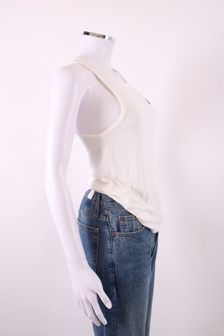 The Ritz X Frame Embroidered Logo Vest White M