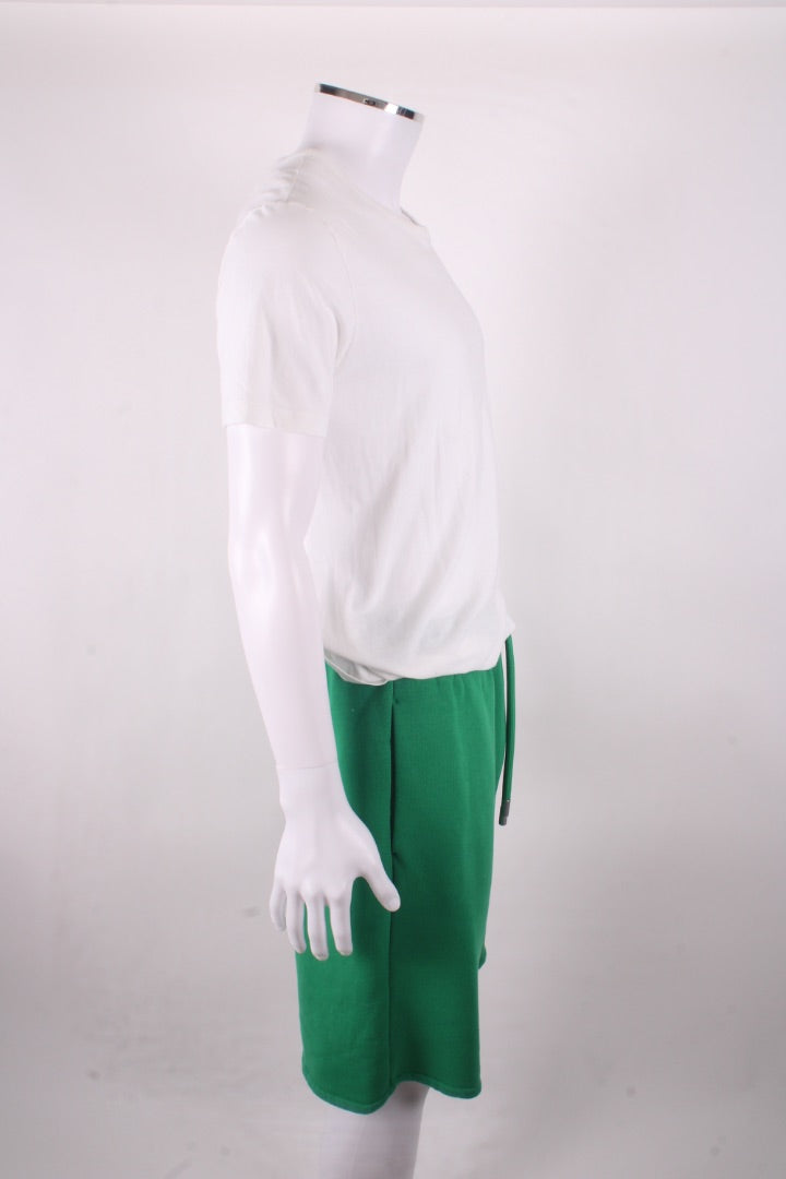 Off White Logo Jogger Shorts Green/ White S