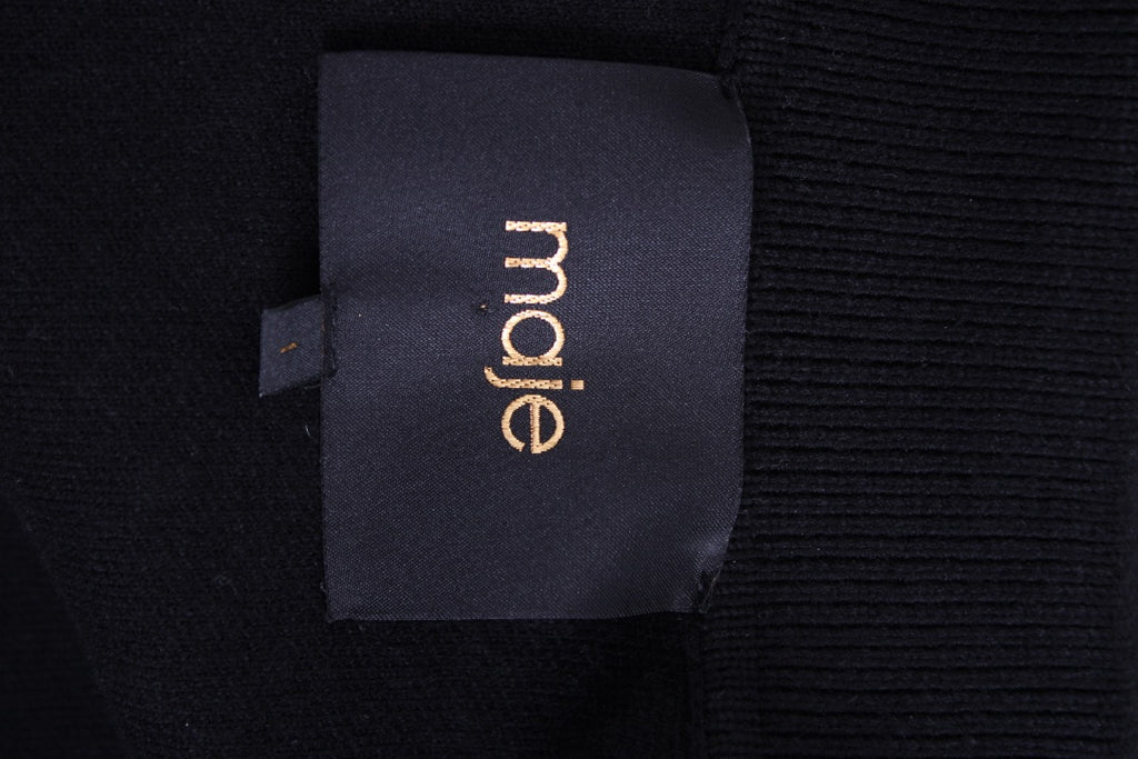 Maje Rhinestone Knitted Jacket Black S
