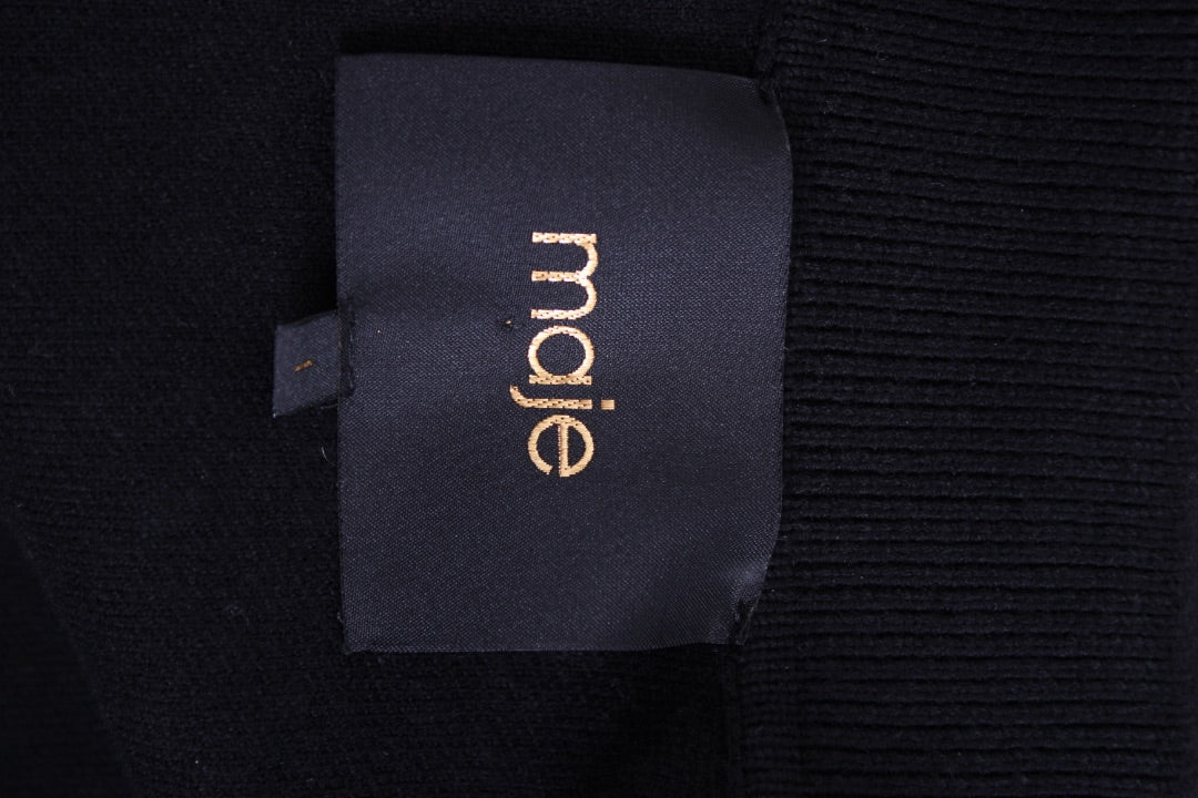 Maje Rhinestone Knitted Jacket Black S