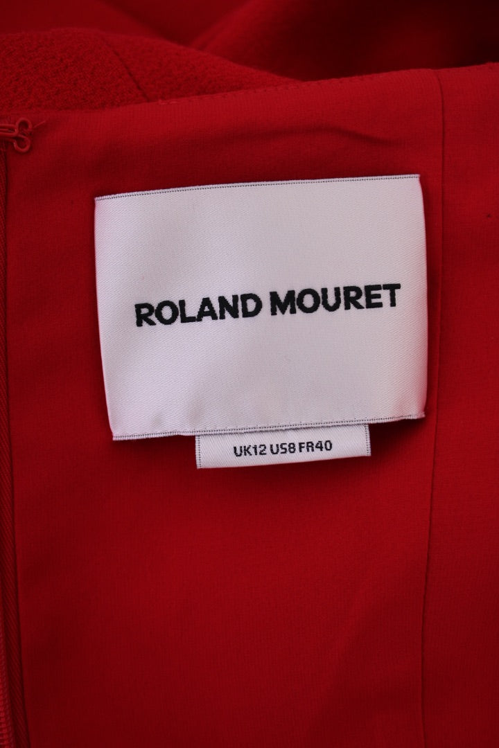 Roland Mouret L/S Off Shoulder Dress Red 12