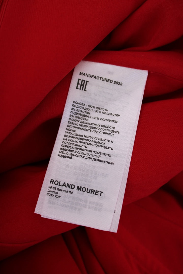 Roland Mouret L/S Off Shoulder Dress Red 12