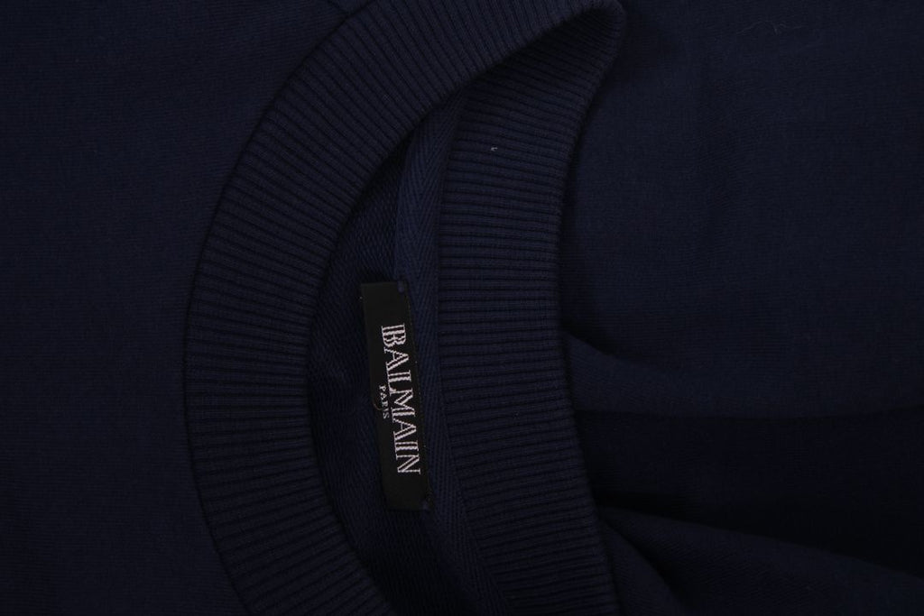 Balmain Logo Sweatshirt Navy 8