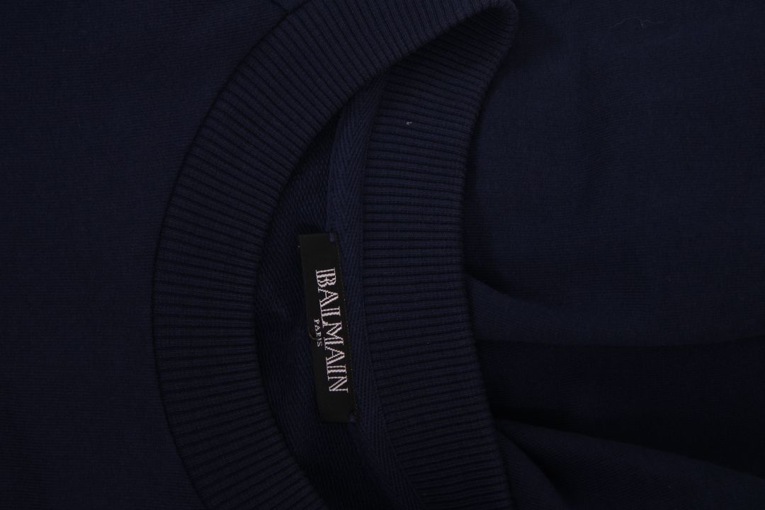 Balmain Logo Sweatshirt Navy 8