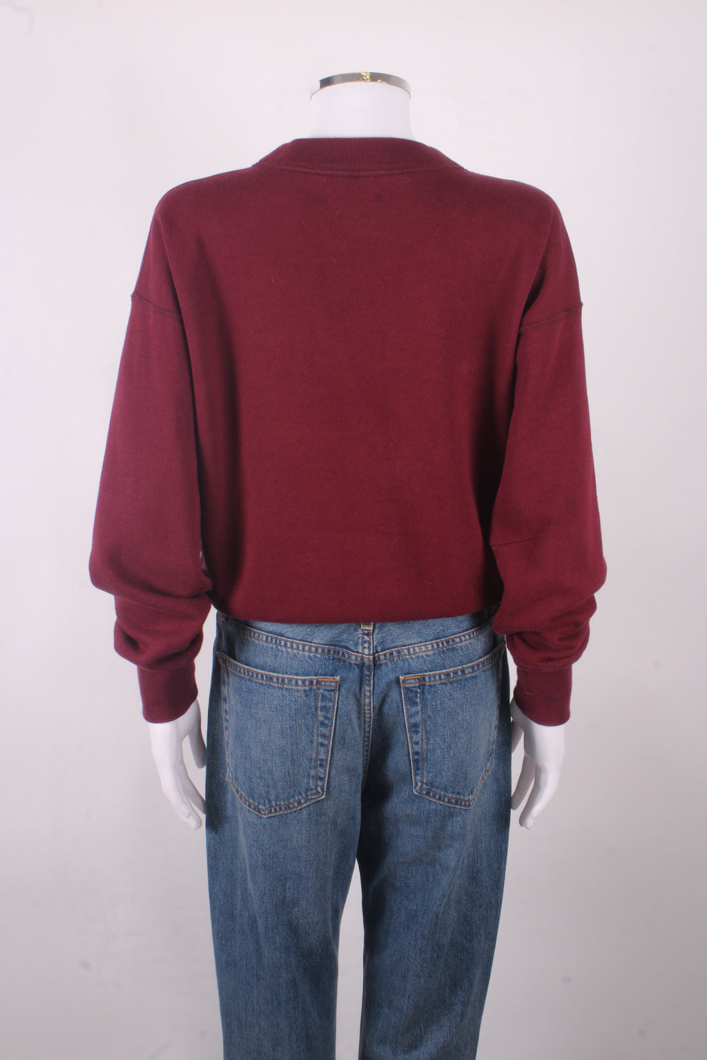 Isabel Marant Etoile Flocked Logo Sweatshirt Burgundy/ Blue 8