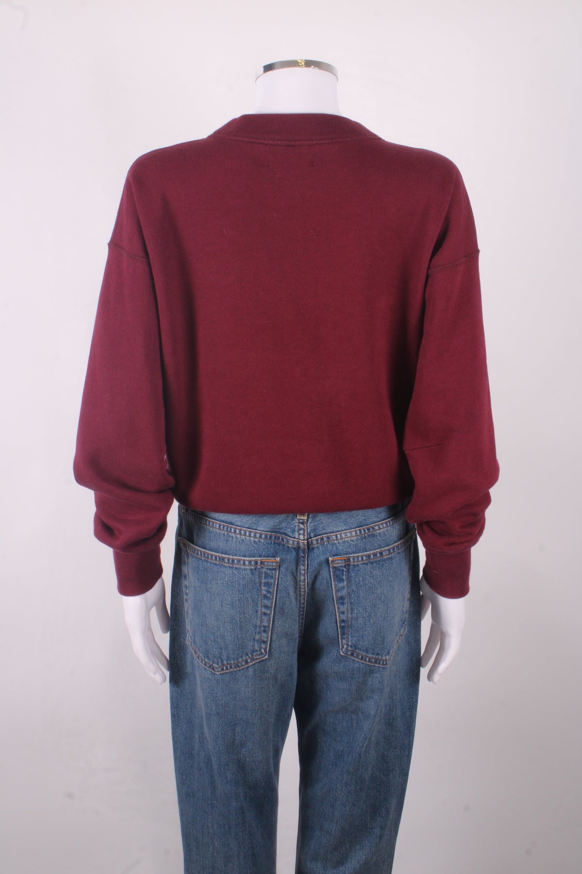 Isabel Marant Etoile Flocked Logo Sweatshirt Burgundy/ Blue 8