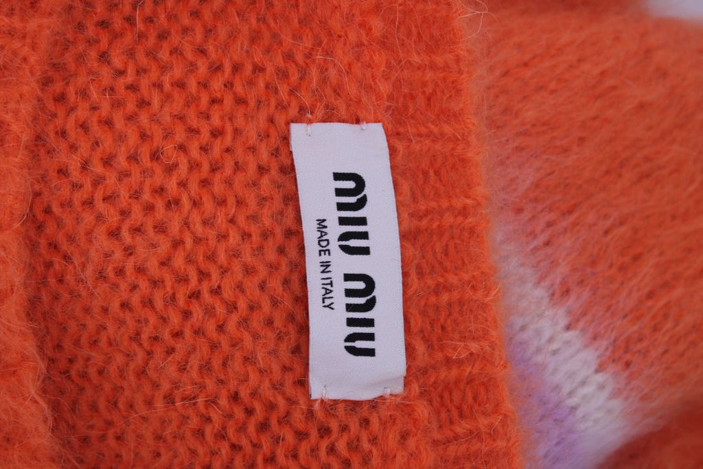 Miu Miu Logo Jumper Orange/ Pink 10