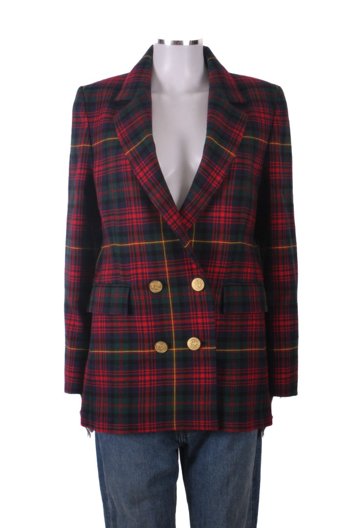 HOLLAND COOPER Double Breasted Blazer Logan Tartan 12