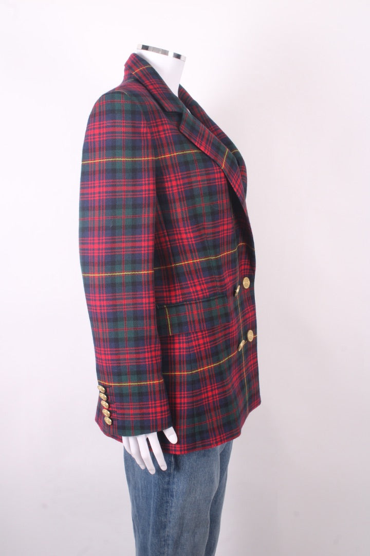 HOLLAND COOPER Double Breasted Blazer Logan Tartan 12
