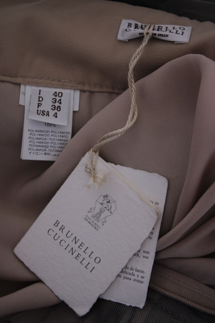 Brunello Cuccinelli Skirt Nude/ Grey 10