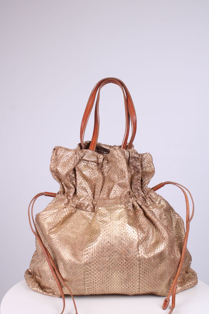 Prada Ora Viper Drawstring Gold