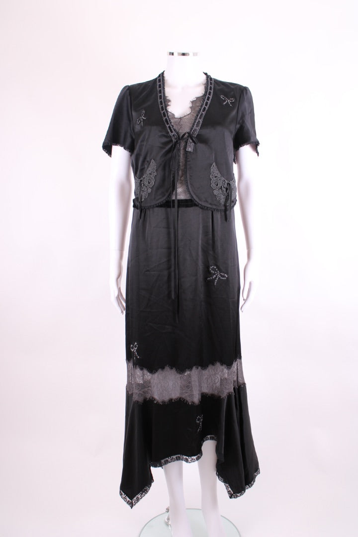 Coach S/S Lace/ Bow Dress Black M