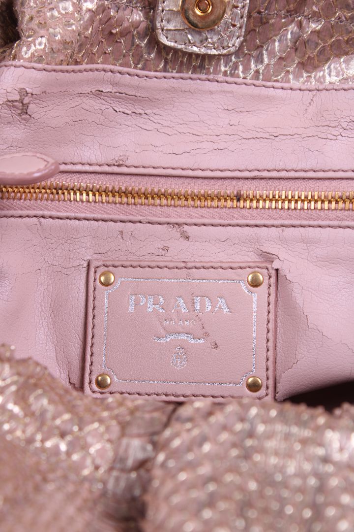Prada Ora Viper Drawstring Gold