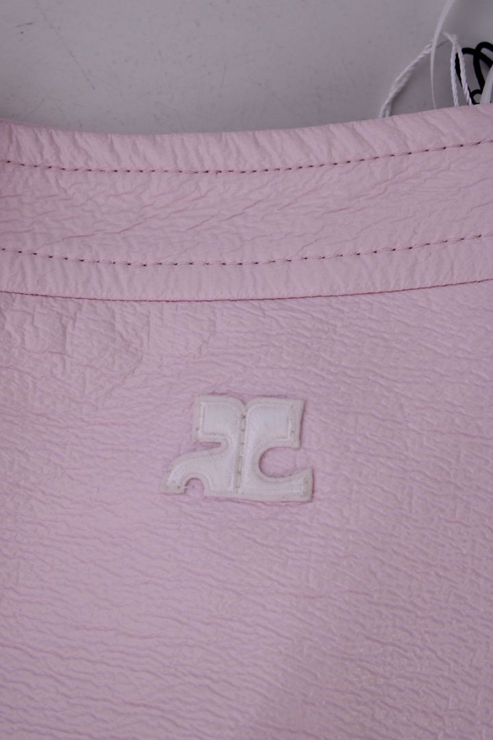 Couregges Vinyl Jacket/ Skirt Co-ord Pink/ White 8