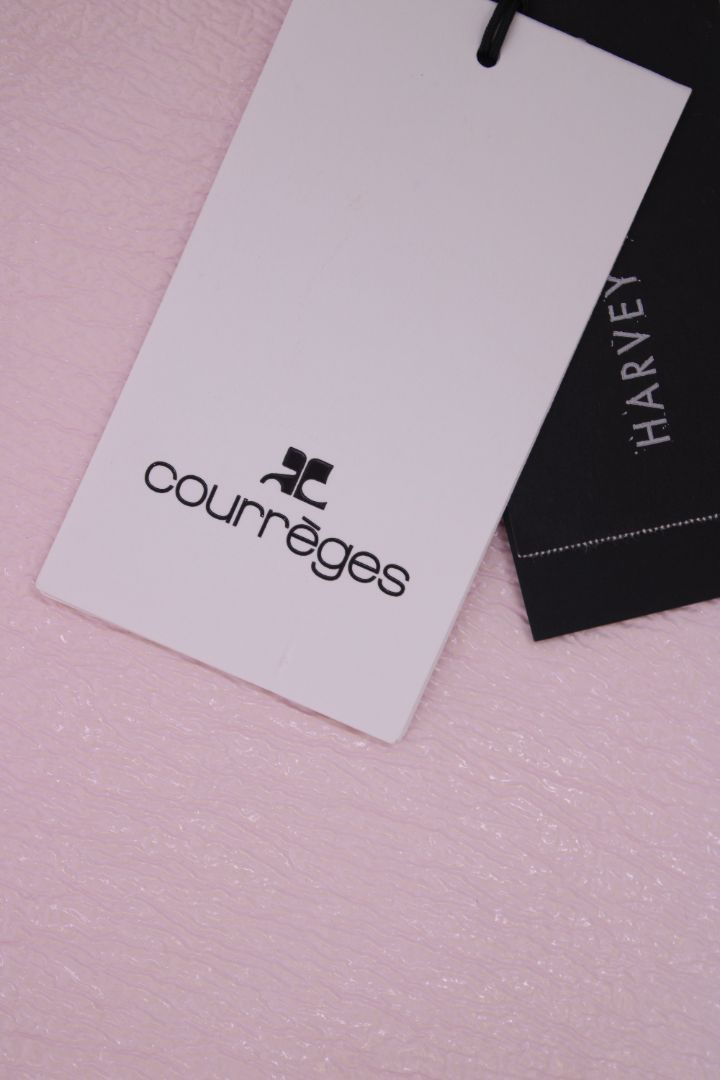 Couregges Vinyl Jacket/ Skirt Co-ord Pink/ White 8