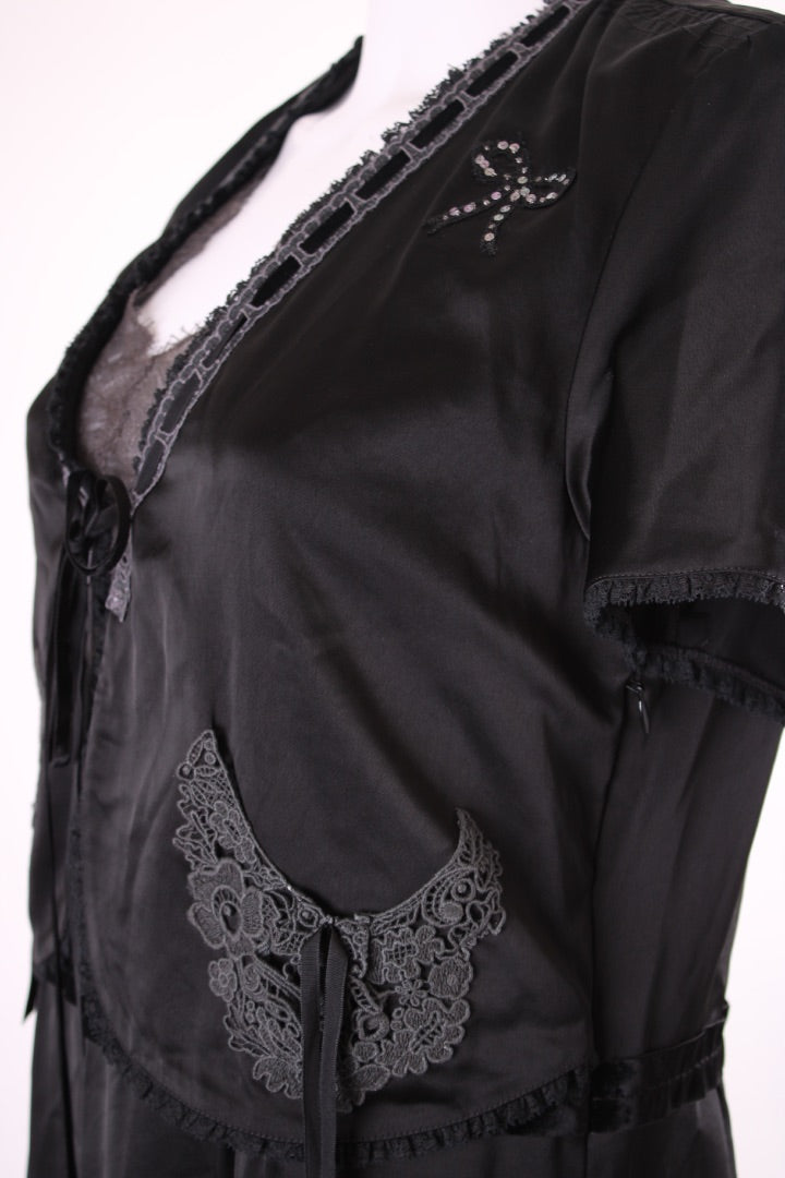 Coach S/S Lace/ Bow Dress Black M