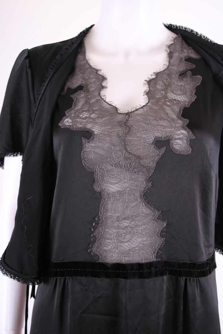 Coach S/S Lace/ Bow Dress Black M