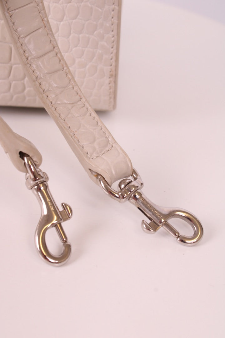 White Saint Laurent Nano Sac de Jour