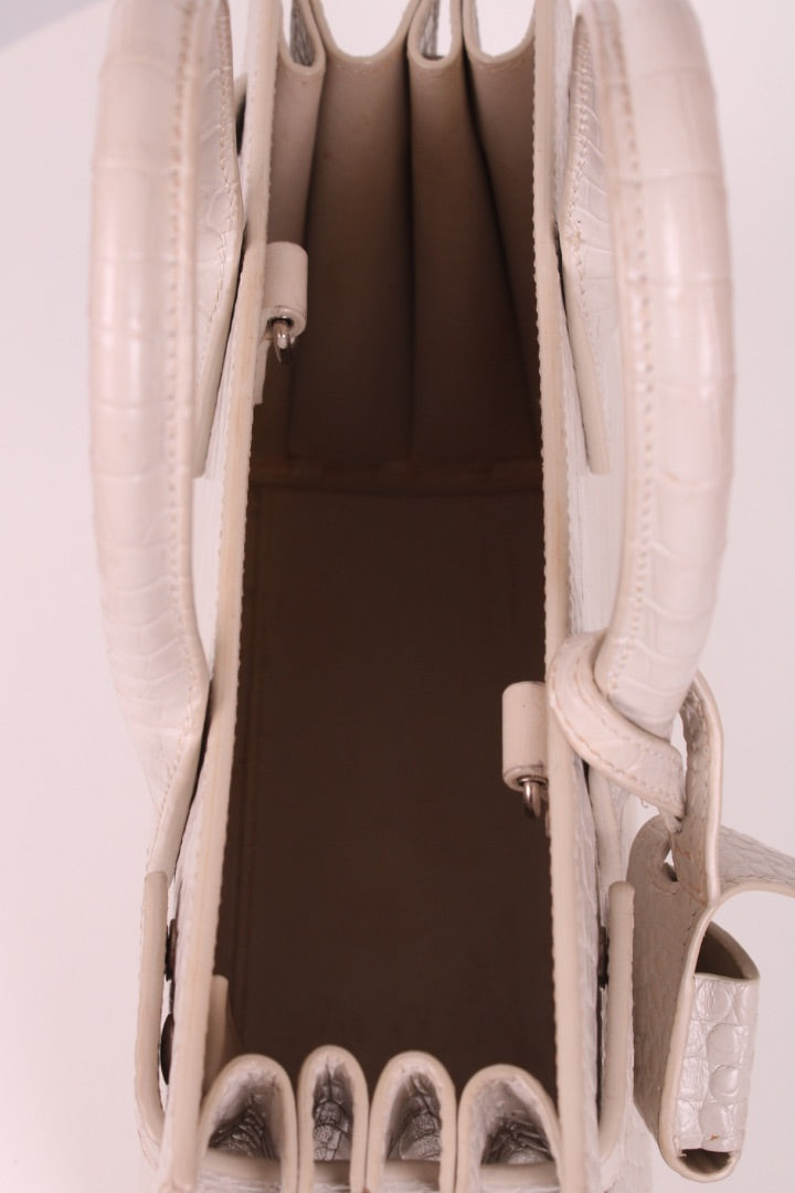 White Saint Laurent Nano Sac de Jour