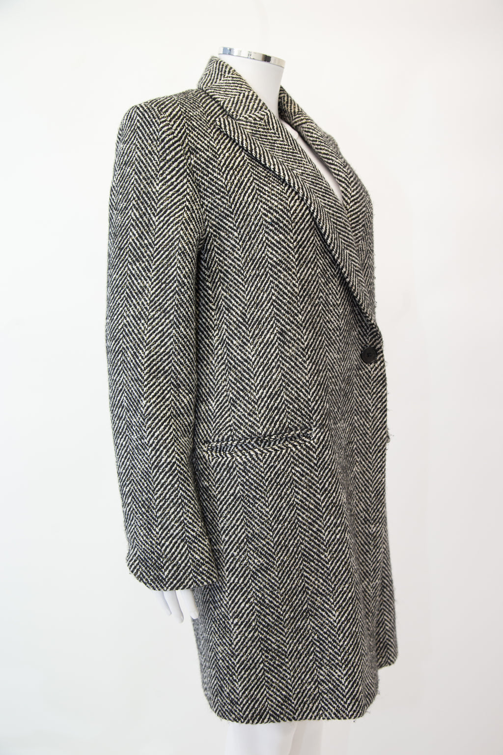 Zadig & Voltaire Coat Grey Herringbone 12