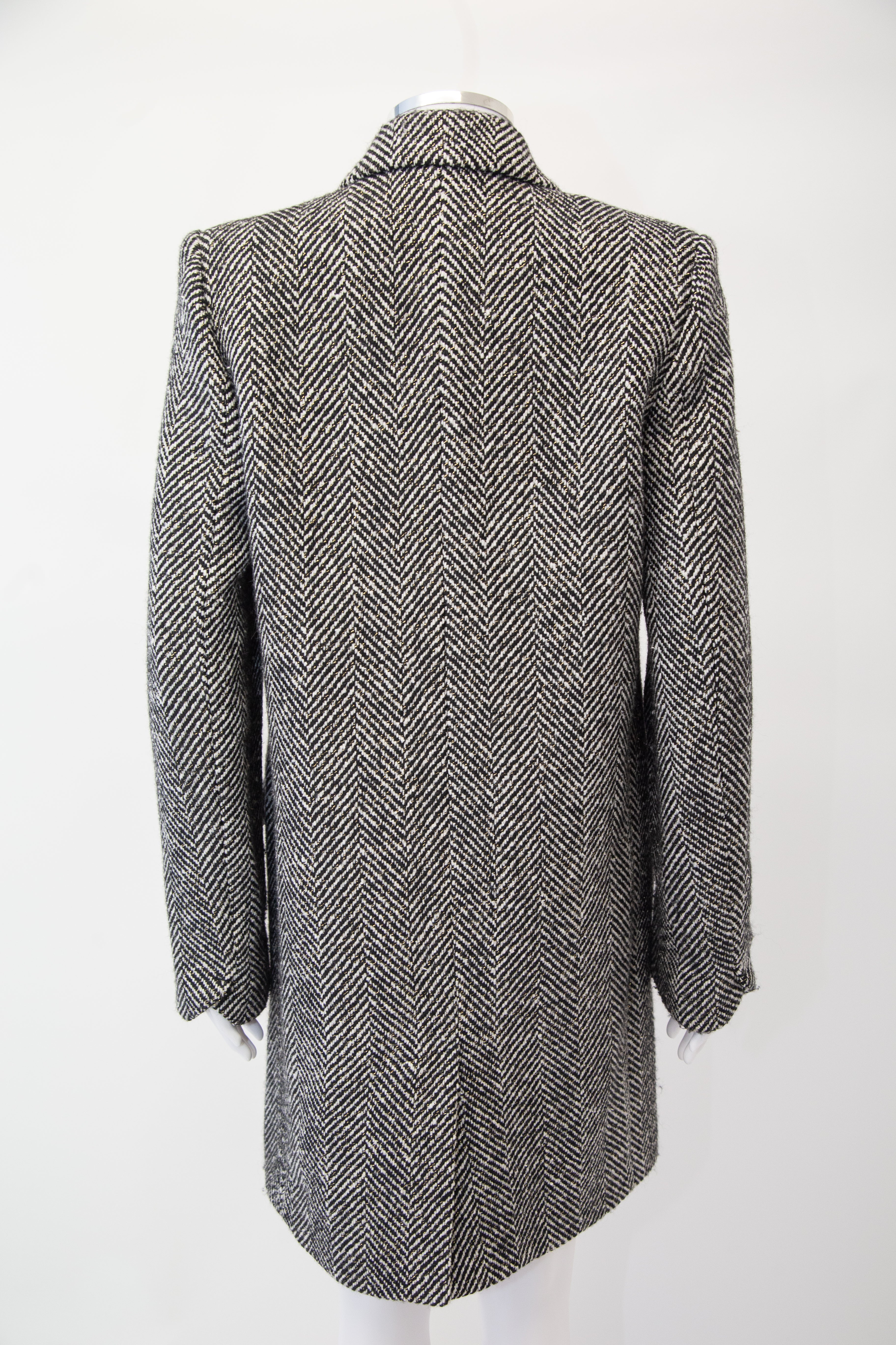 Zadig & Voltaire Coat Grey Herringbone 12