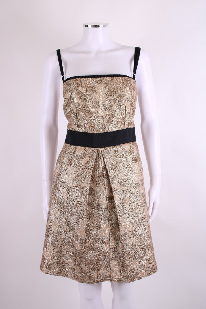 D&G S/S Mini Dress Gold/ Black S