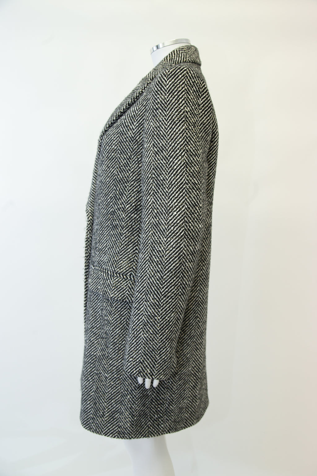 Zadig & Voltaire Coat Grey Herringbone 12