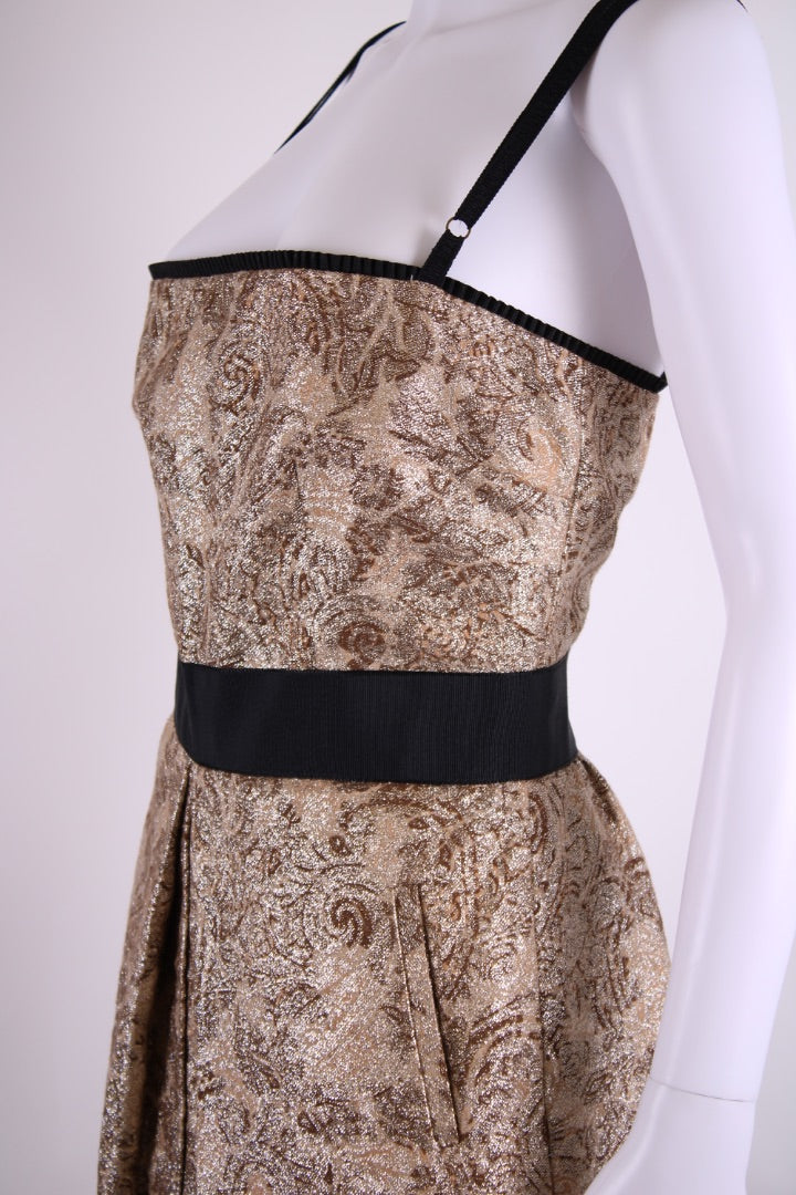 D&G S/S Mini Dress Gold/ Black S