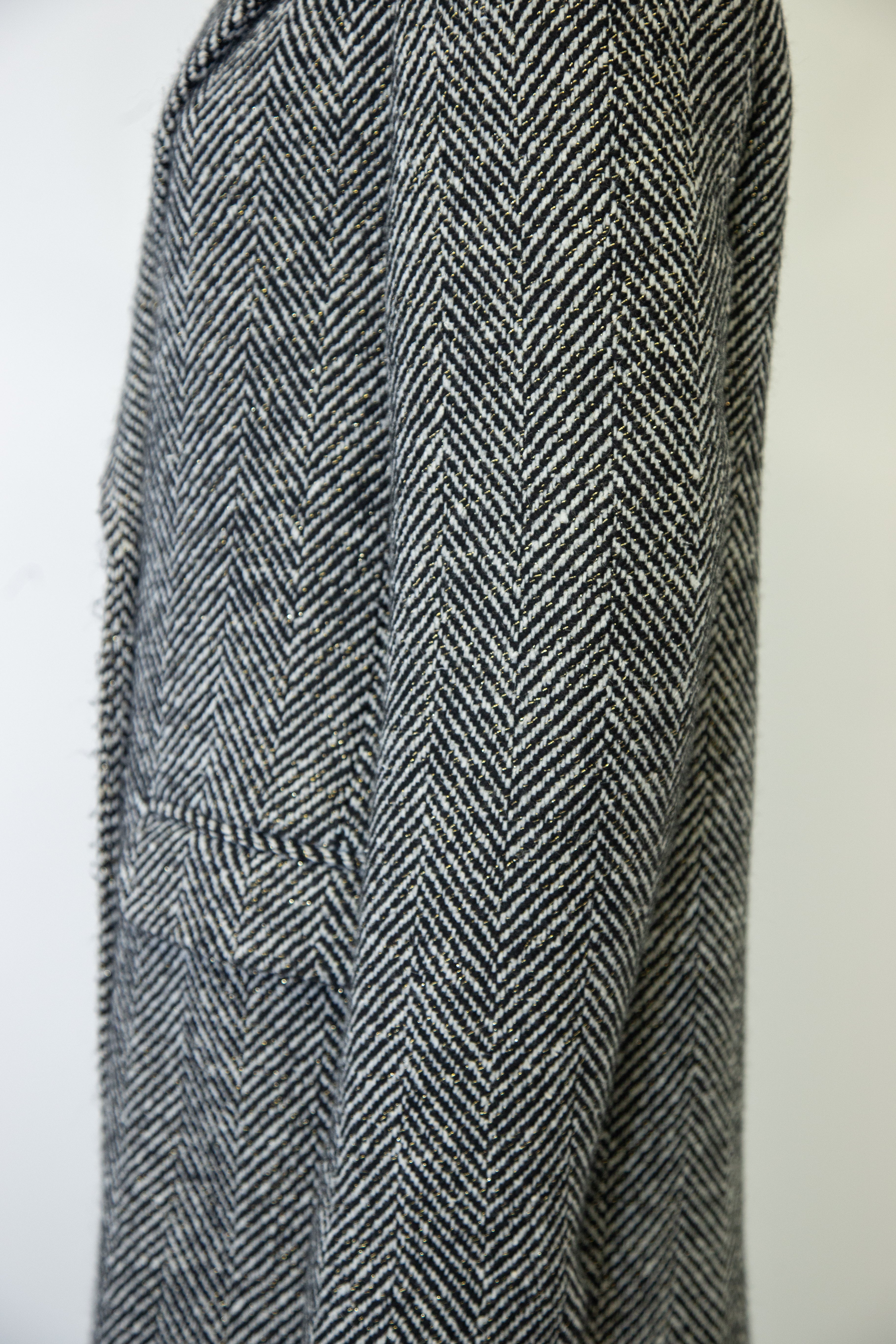 Zadig & Voltaire Coat Grey Herringbone 12