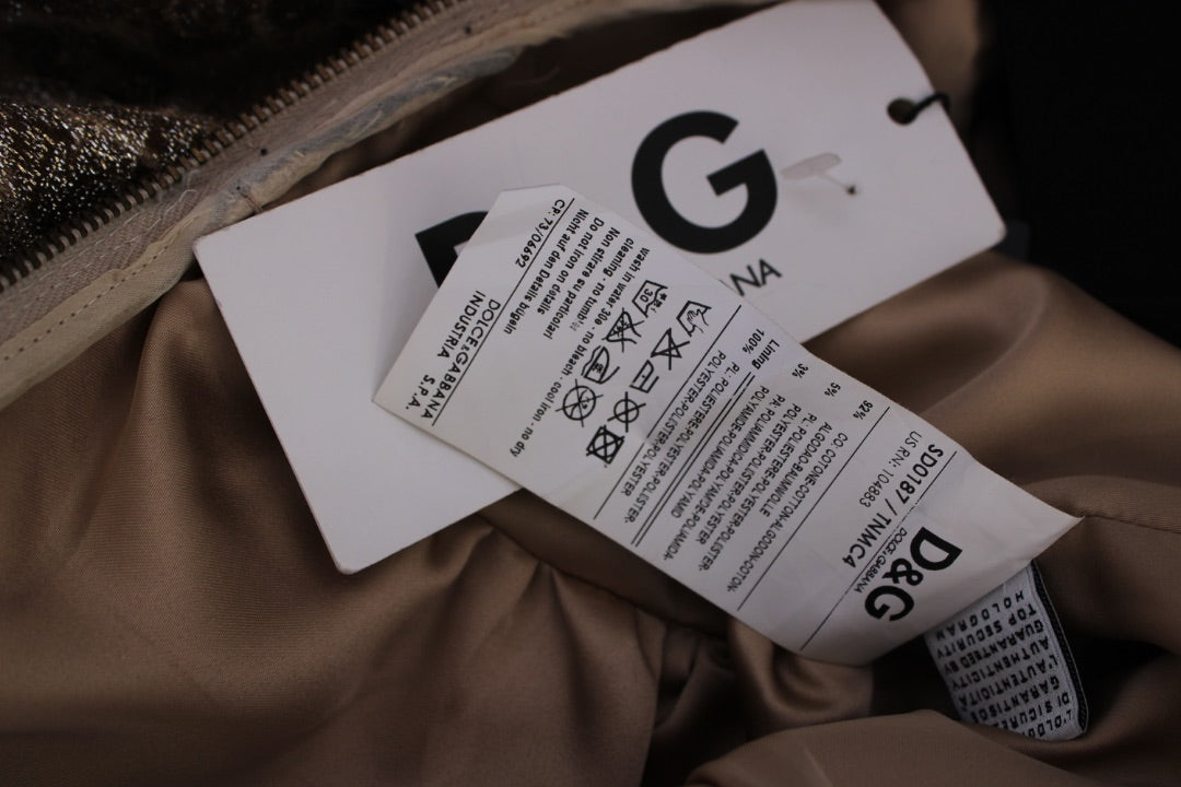 D&G S/S Mini Dress Gold/ Black S