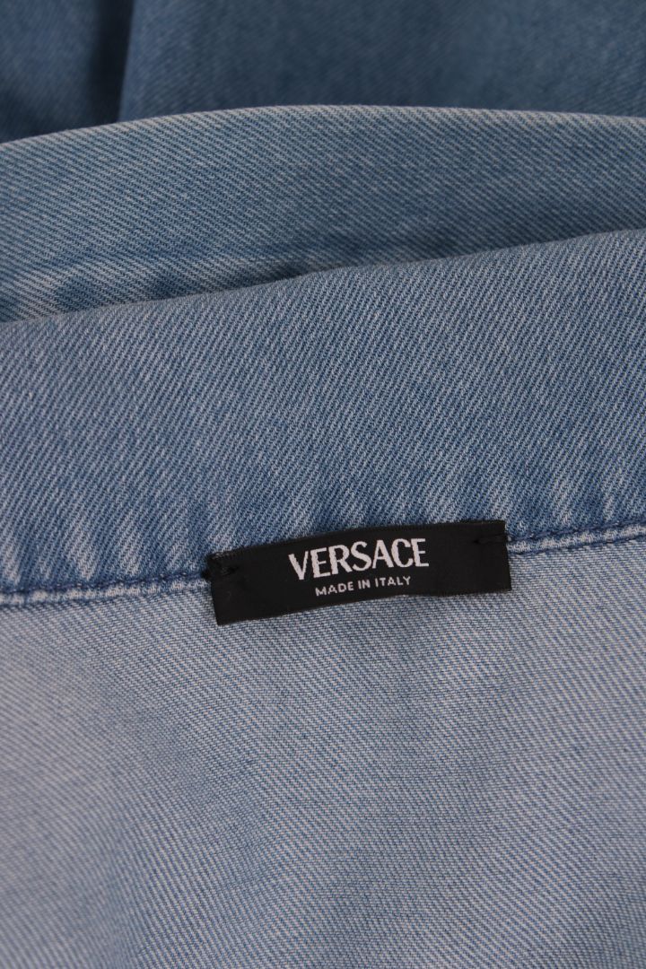 Versace S/S Logo Shirt/ Shorts Co-ord Denim 8/10