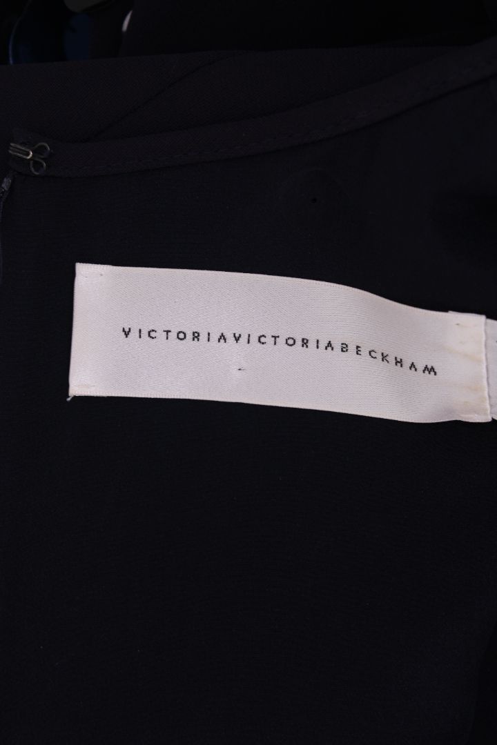 Victoria Victoria Beckham Dress sleveless embellished navy 12