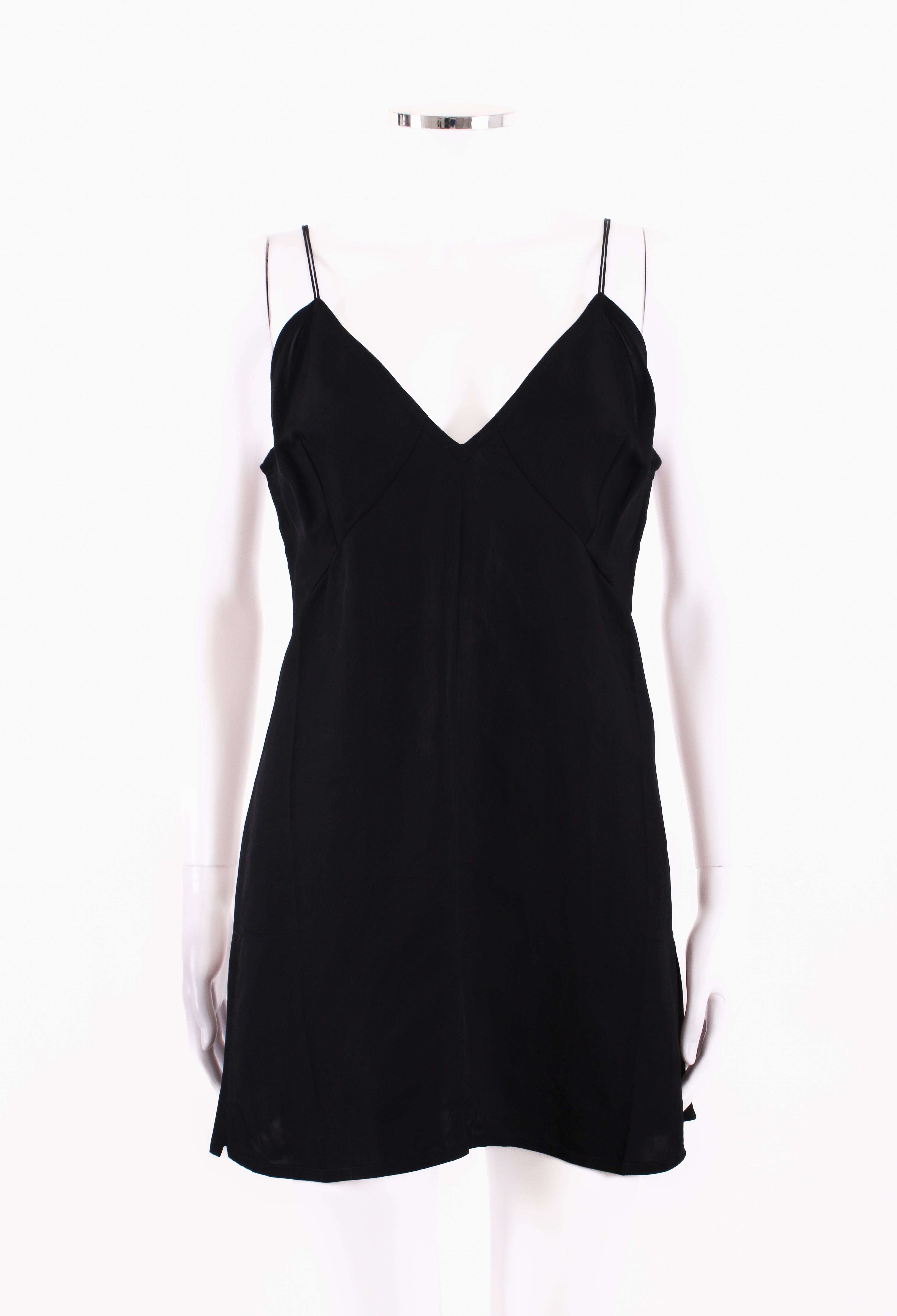 Celine S/S Mini Slip Dress Black 12