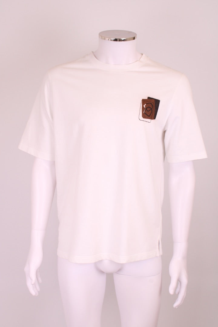 Hermes Leather Patch T-Shirt White M
