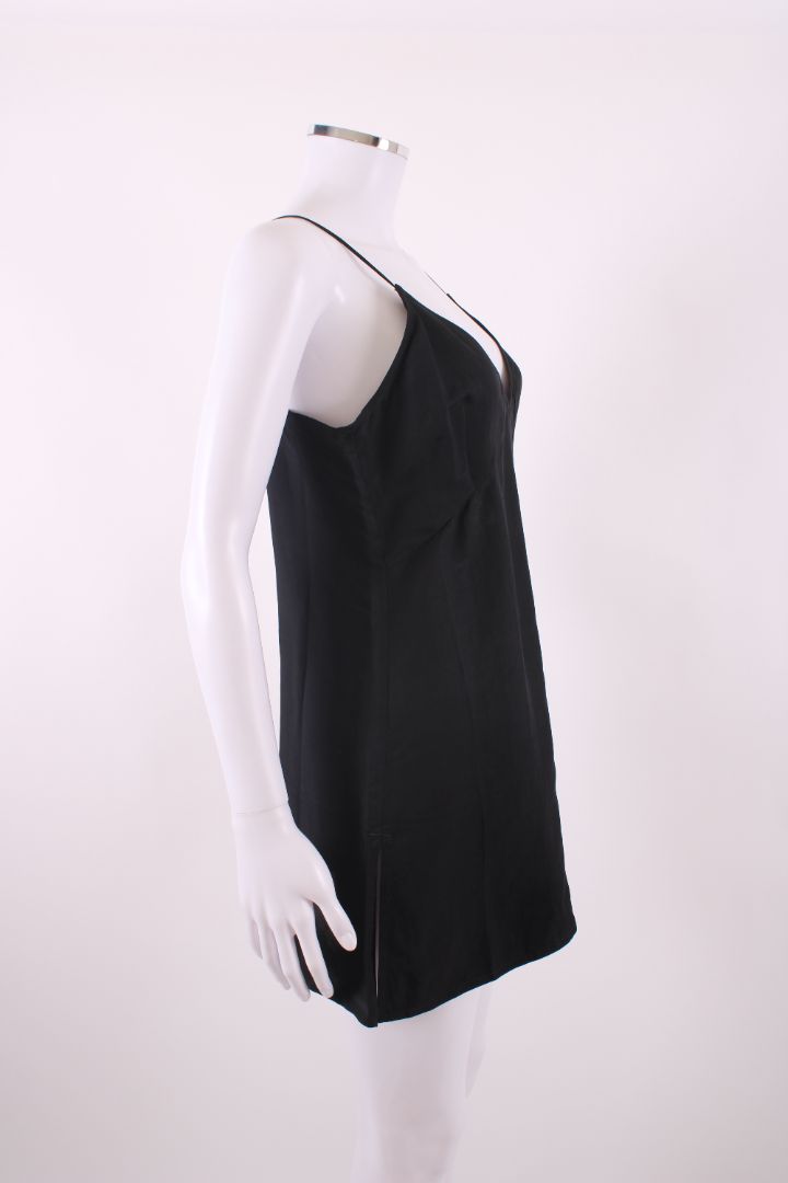 Celine S/S Mini Slip Dress Black 12