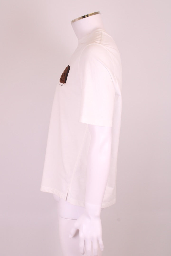 Hermes Leather Patch T-Shirt White M